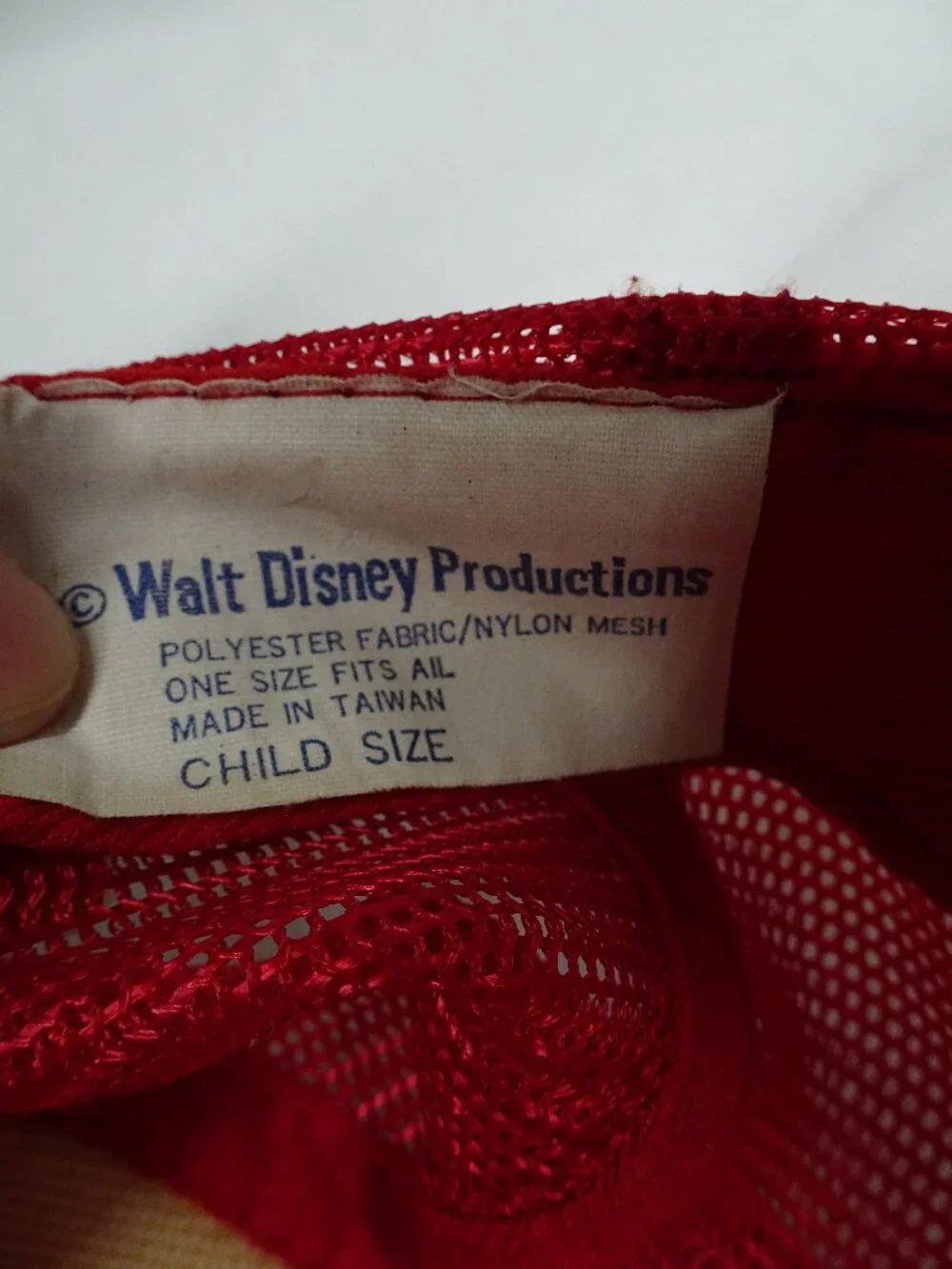Vintage 80s 90s Walt Disney Productions Mickey Mouse Child Size Trucker Hat Cap